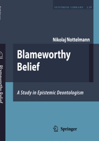 صورة الغلاف: Blameworthy Belief 9781402059605