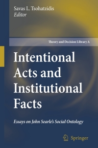 Cover image: Intentional Acts and Institutional Facts 1st edition 9781402061035