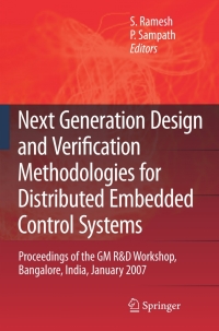 Omslagafbeelding: Next Generation Design and Verification Methodologies for Distributed Embedded Control Systems 1st edition 9781402062537