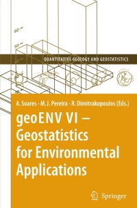 Imagen de portada: geoENV VI – Geostatistics for Environmental Applications 1st edition 9781402064470