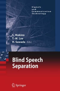 Cover image: Blind Speech Separation 1st edition 9781402064784