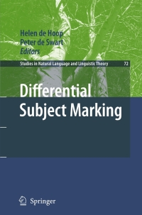 Titelbild: Differential Subject Marking 9781402064982