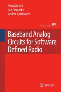Titelbild: Baseband Analog Circuits for Software Defined Radio 9781402065378