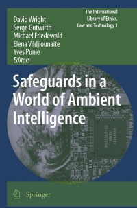Cover image: Safeguards in a World of Ambient Intelligence 9781402066610