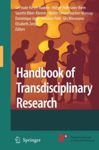 Cover image: Handbook of Transdisciplinary Research 1st edition 9781402066986