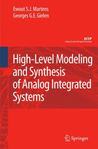 Imagen de portada: High-Level Modeling and Synthesis of Analog Integrated Systems 9781402068010