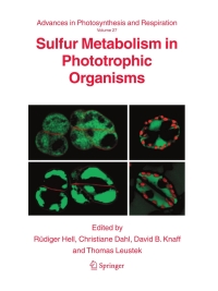 Cover image: Sulfur Metabolism in Phototrophic Organisms 1st edition 9781402068621