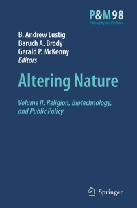 صورة الغلاف: Altering Nature 1st edition 9781402069222