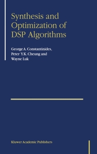 Cover image: Synthesis and Optimization of DSP Algorithms 9781402079306