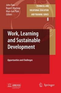Imagen de portada: Work, Learning and Sustainable Development 1st edition 9781402081934