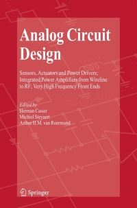 Titelbild: Analog Circuit Design 1st edition 9781402082627