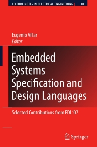 Cover image: Embedded Systems Specification and Design Languages 9781402082962