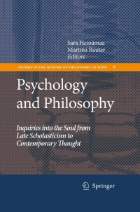 صورة الغلاف: Psychology and Philosophy 1st edition 9781402085819