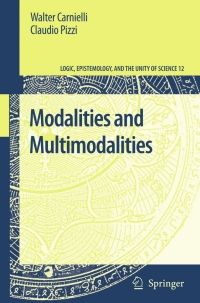 Cover image: Modalities and Multimodalities 9781402085895