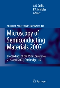 Imagen de portada: Microscopy of Semiconducting Materials 2007 1st edition 9781402086144