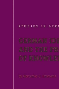 Imagen de portada: German Idealism and the Problem of Knowledge: 9781402087998