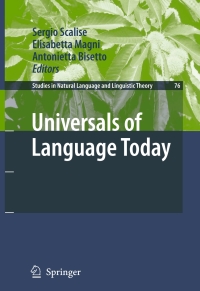 Cover image: Universals of Language Today 1st edition 9781402088247