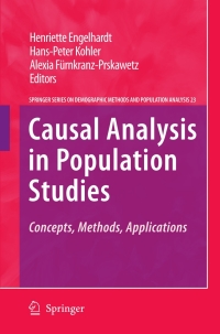 Cover image: Causal Analysis in Population Studies 1st edition 9781402099663
