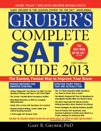 Imagen de portada: Gruber's Complete SAT Guide 2013 16th edition 9781402264924