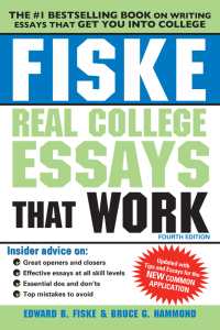 Omslagafbeelding: Fiske Real College Essays That Work 4th edition 9781402295768