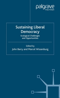 Imagen de portada: Sustaining Liberal Democracy 1st edition 9780333919811