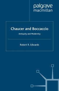 Imagen de portada: Chaucer and Boccaccio 9780333970089