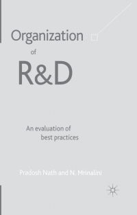 Cover image: Organization of R&D: An Evaluation of Best Practices 9780333998069