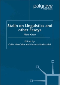 Titelbild: Stalin on Linguistics and Other Essays 9781349419463