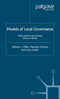 Cover image: Models of Local Governance 9780333790052