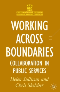 Immagine di copertina: Working Across Boundaries 1st edition 9780333961513