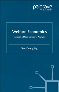 Cover image: Welfare Economics 9780333971215