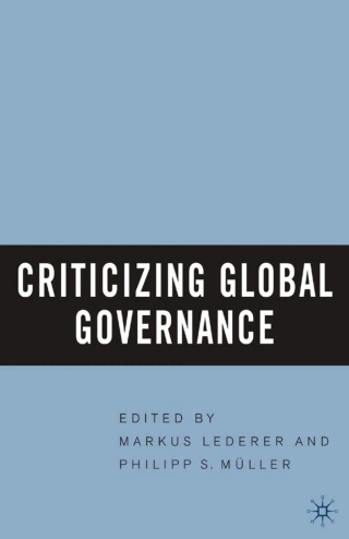 Imagen de portada: Criticizing Global Governance 1st edition 9781349531295