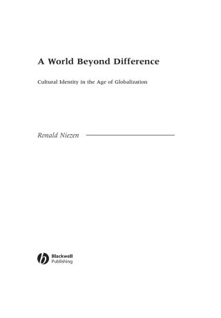 Imagen de portada: A World Beyond Difference 1st edition 9781405127370