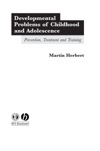 Imagen de portada: Developmental Problems of Childhood and Adolescence 1st edition 9781405115926