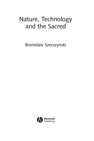 Imagen de portada: Nature, Technology and the Sacred 1st edition 9780631236030