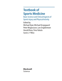 Cover image: Textbook of Sports Medicine 1st edition 9780632065097