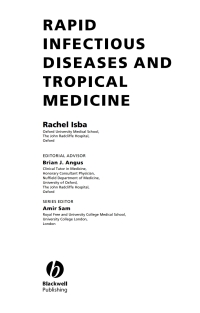 Cover image: Rapid Infectious Diseases and Tropical Medicine 1st edition 9781405113250