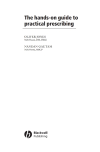 Cover image: The Hands-on Guide to Practical Prescribing 1st edition 9781405108225