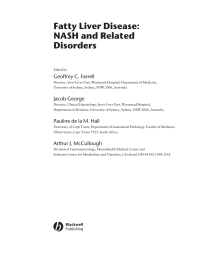 Imagen de portada: Fatty Liver Disease: NASH and Related Disorders 1st edition 9781405112925