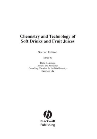 Cover image: Chemistry and Technology of Soft Drinks and Fruit Juices 1st edition 9780470995822