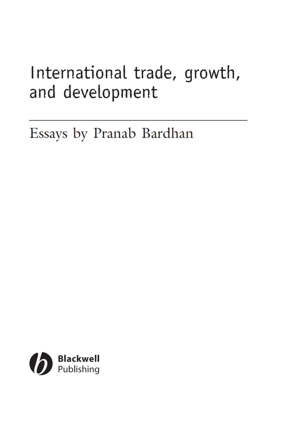 International Trade, Growth, and Development 1st Edition