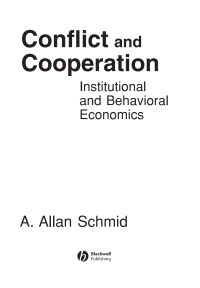 Cover image: Conflict and Cooperation 1st edition 9781405113564