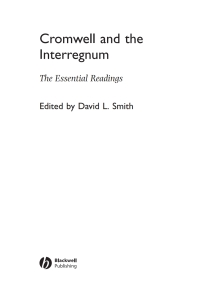 Imagen de portada: Cromwell and the Interregnum 1st edition 9780631227250