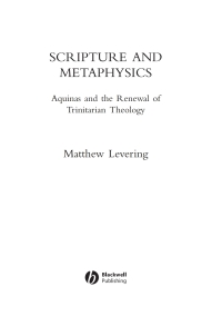 صورة الغلاف: Scripture and Metaphysics 1st edition 9781405117333