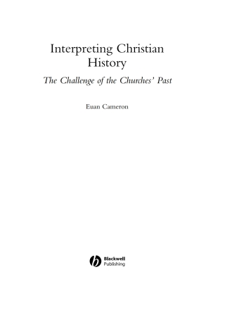 Imagen de portada: Interpreting Christian History 1st edition 9780631215226