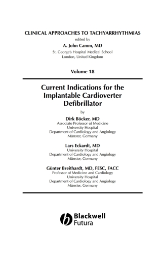Cover image: Current Indications for the Implantable Cardioverter Defibrillator 1st edition 9781405127790