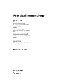 Cover image: Practical Immunology 4th edition 9780865429611