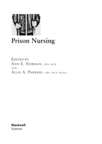 Imagen de portada: Prison Nursing 1st edition 9780632055012