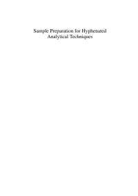 Cover image: Sample Preparation for Hyphenated Analytical Techniques 1st edition 9781405111065