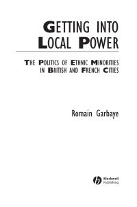 Cover image: Getting Into Local Power 1st edition 9781405126977